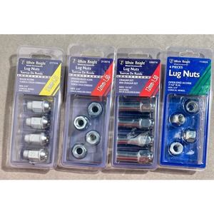 Assorted White Knight Lugnuts Set of 4 - Retail Value Over $100